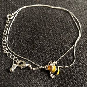 Silver Bumble Bee Necklace